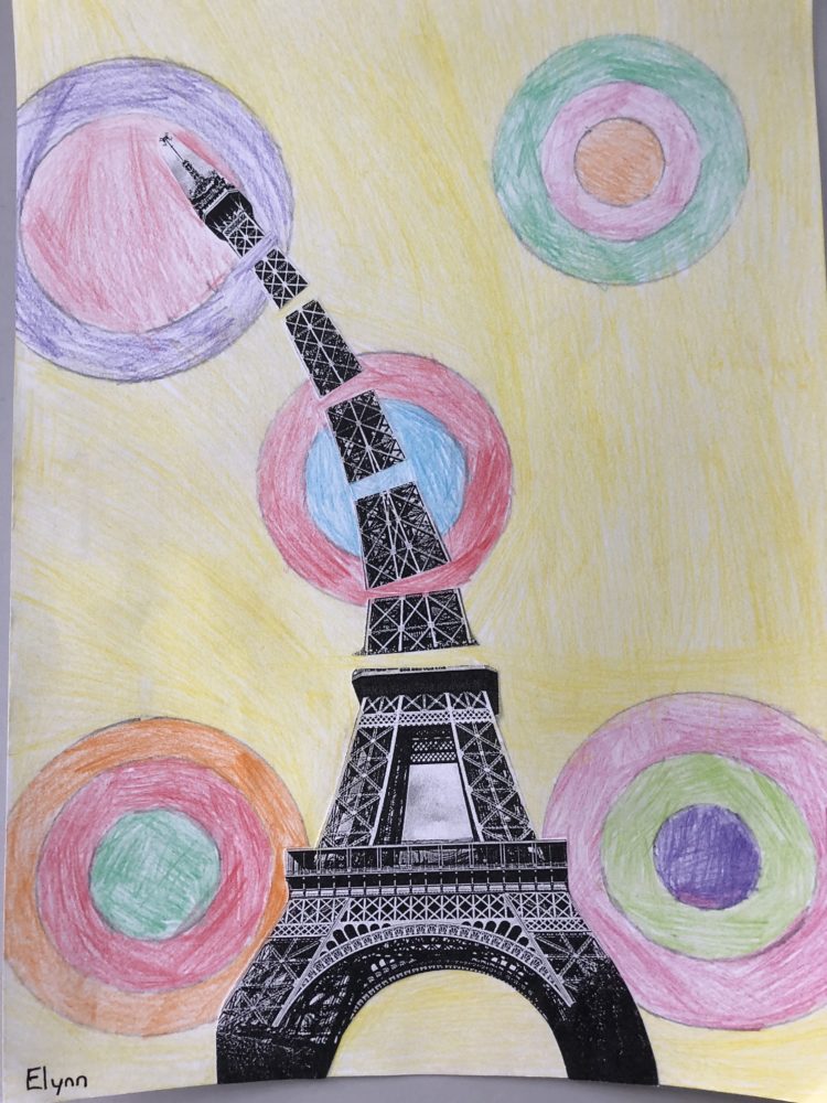 La tour Eiffel à la manière de Delaunay.